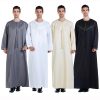 Fashion Islamic Clothing - Ethnic Muslim Long Robe Maxi Dress for Muslim men - Prayer Jubba