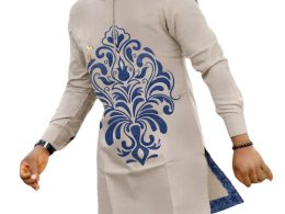 African Muslim Men's Summer Suit - Short Sleeve Round Neck Solid Color Simple Shirt and Casual Pants Two-piece