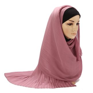 Wrinkle Bubble Chiffon Hijab for Muslim Women and Girls