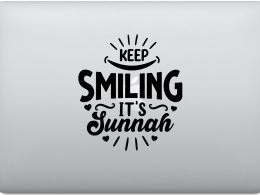 Islamic Laptop Sticker - Keep Smiling Its Sunnah