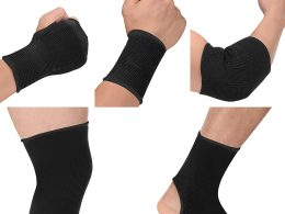 10 pcs Wrist Ankle Brace Knee Elbow Pad Hand Half Palm Protection  Compression Knitted Arthritis Tendonitis Pain Relief