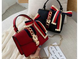 New Designer Bag Navy Ladies Purse Handbags For Women Luxury Purse With Scarf Leather Designer Purses And Handbags