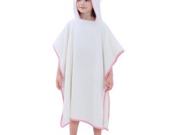 Muslim Children Hooded Cow Towels Girls Animal Poncho Robe Kids Beach Towel