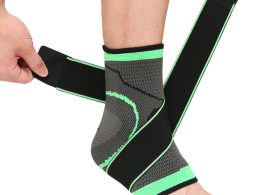 Adjustable Ankle Sport Wrap Ankle Compression Sleeve Foot Brace for Football Volleyball Running