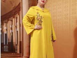 Plus Size Muslim Women Clothing Classic Sweet Long Sleeve Embroidery