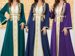 Spring Wear Two-piece Dress For Muslim Ladies Khamis Arab Islamic Clothing